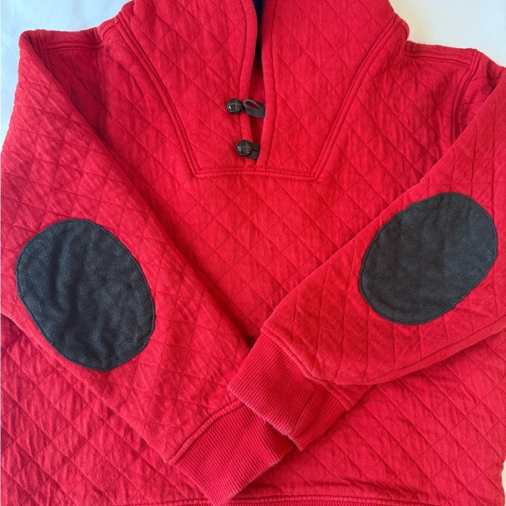Janie and Jack Red Quilted Pullover